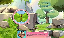 dude, horny young female orc face-sitting a lucky boy in nature game! 😜