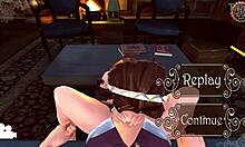 Duchess of Blanca Sirena Ep 01 slams hard on desk.