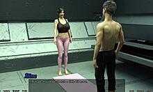 stranded milf stretches huge boobs in space game 😍