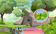 dude, horny young female orc face-sitting a lucky boy in nature game! 😜