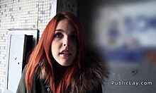 redhead spanish student passionately banged in public
