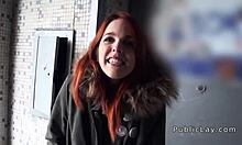 redhead spanish student passionately banged in public