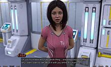 stranded milf stretches huge boobs in space game 😍