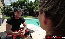 OMG, my foreign step sister blew me in the pool! 😍