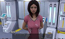 stranded milf stretches huge boobs in space game 😍