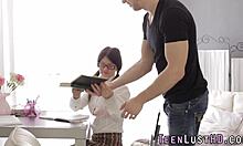 Young Babe Fingered And Cummed In Mouth