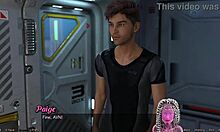 stranded milf stretches huge boobs in space game 😍