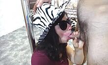 Neighbor Begs For Sperm In Her Mouth!