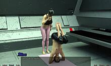 stranded milf stretches huge boobs in space game 😍