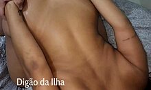 This curvy brunette amateur asked for her first DP again.