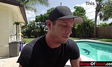 OMG, my foreign step sister blew me in the pool! 😍