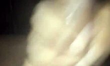 Gay man masturbates his cock at midnight homemade