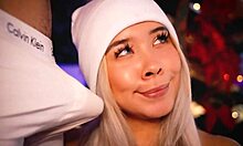 How Does Horny Blonde Test Friend's Cock on Live Webcam?