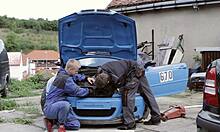 lick and hammer that shaved pussy!