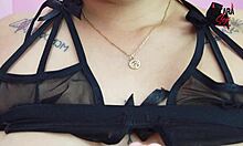 I'm masturbating with my stepmom's dildo until squirting