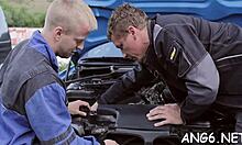 lick and hammer that shaved pussy!