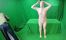 Scarlett Johnson feels intense emotions during her pink morph fetish session as a teen