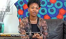 Black Girl In Outdoor Casting Gets Rough Blowjob And Wet Pussy Fuck.