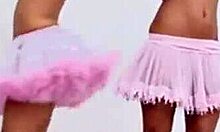 topless ballerina teen with little lorie in performance