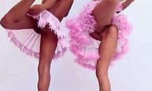 topless ballerina teen with little lorie in performance