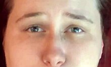 Amateur babe gets her face covered in cum after wild session. Sticky mess everywhere!