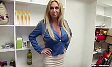 over40 horny milf strokes young 18+ cock in intense handjob