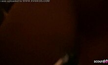 Wow, Double Creampie Dripping From Teen Whore's Pussy In German Threesome!