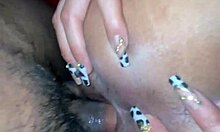 she models her nails beautifully