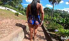 Peruvian latina amaya takayo gets cumshot on ass in public amateur scene