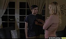 Guy fucks his stepbros stepmom in law with handjob and licking