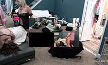 Hey, amateur swingers in fishnets are fucking hard in group sex! 😈