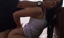 latina babysitter with big ass at home