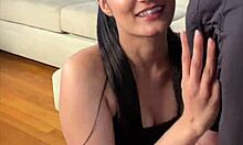 She swallowed every drop of cum in a sexy homemade blowjob scene.