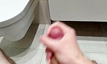 Ever tried a steamy solo session with a hot cum finish in the bathroom?