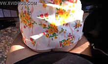 Could this babe resist temptation, cheating with her lover in the car?