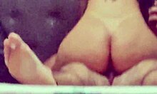 She just turned eighteen and already sits like a slut on that hairy pussy