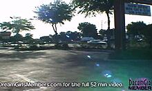 Two BFFs flash fast food staff, and one dares to flash back. What a shock!