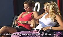 Two BFFs flash fast food staff, and one dares to flash back. What a shock!