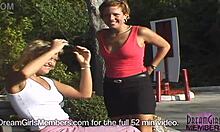 Two BFFs flash fast food staff, and one dares to flash back. What a shock!