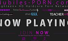 tiny teen 18+ enjoys monster cock hardcore action