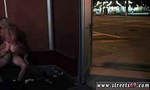 Cute valerie white experiences bondage threesome in forest for first time