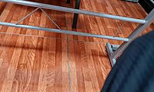 Upskirt peek at Mexican insurance seller Nataly, her hairs showing wild!