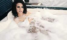 skinny hairy latina teen 18+ shoves dildo in pussy until cumming in motel shower