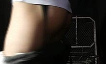 Solo Caprino girlfriend's hardcore two-titted dildo fucking