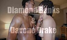 Diamond Banks swallows Davone Drake’s BBC while getting pounded hard