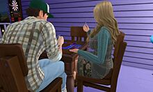 Boring girlfriend TURNS WILD with CUMSHOT FUCK on boardgame