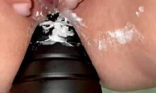 B Anal Tower Dildo Insertion in Close-Up Amateur Action