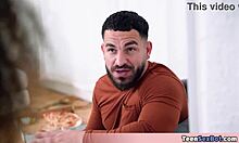 this geeky latina stepdaughter had a special study session with her horny stepdad