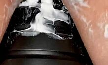 B Anal Tower Dildo Insertion in Close-Up Amateur Action