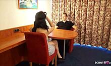 Slim Intern Meets Boss At Hotel Meeting